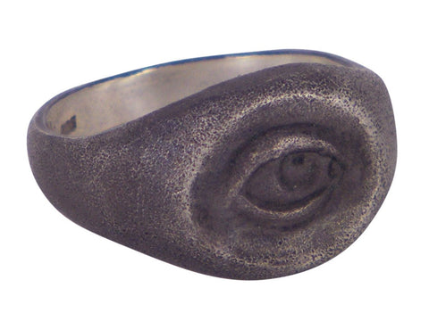 Evil Eye (oxidised) by Ant Hat. A beautifully crafted ring blending timeless design with Australian artistry.
