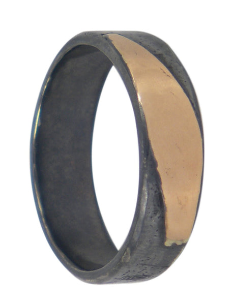 Rough & Raw (oxidised rose) by Gavin Macsporran. A beautifully crafted mens ring blending timeless design with Australian artistry.
