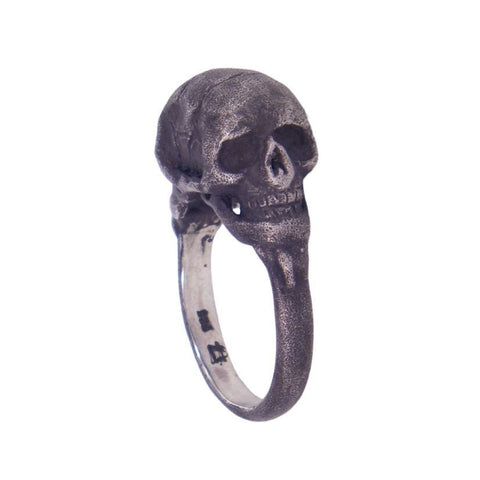 Meld Skull Ring by Ant Hat, sterling silver, handcrafted in Melbourne, gothic jewellery for men.