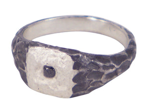 Square Centre (black diamond) by Unnon. A beautifully crafted ring blending timeless design with Australian artistry.
