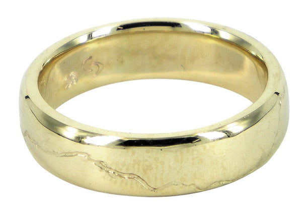 Coast 6mm men's wedding ring in 9ct yellow gold, designed by Danielle Sweeney. A Melbourne-made classic.
 v