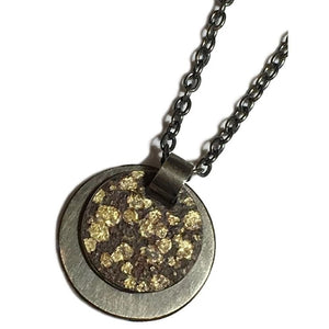 Stone Pattern Round by Jeanette Dyke. A striking pendant with exceptional craftsmanship, highlighting Australian handmade jewellery.
